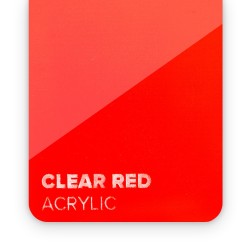 Matériau acrylique pour découpe laser cristal rouge