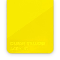 Matériau acrylique pour découpe laser cristal jaune
