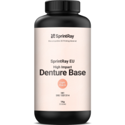 Bouteille de résine Sprintray EU HI Denture Base Rose clair B