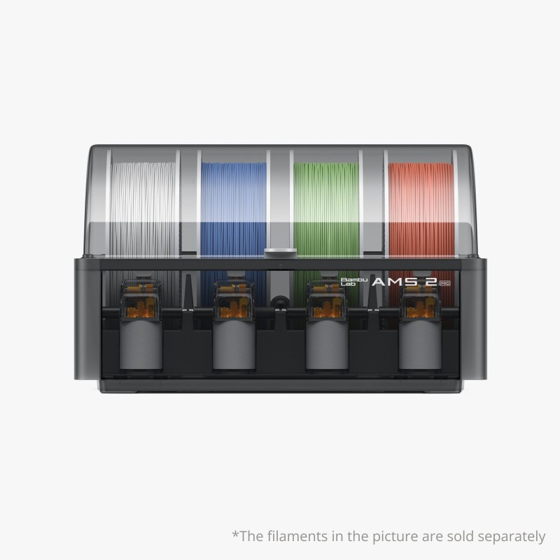 AMS 2 Pro avec quatre bobines de filaments vue de face