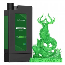 Cartouche de résine UniFormation avec pièce imprimée en coloris vert transparent