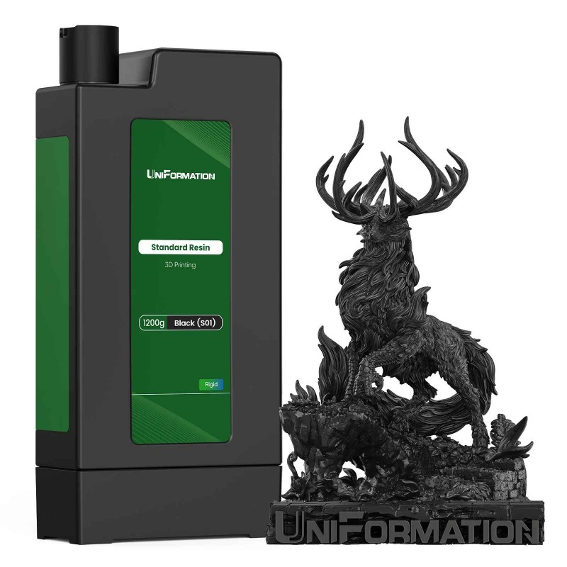 Cartouche de résine UniFormation avec pièce imprimée en coloris noir