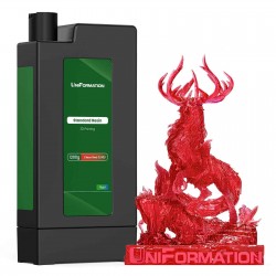 Cartouche de résine UniFormation avec pièce imprimée en coloris rouge transparent