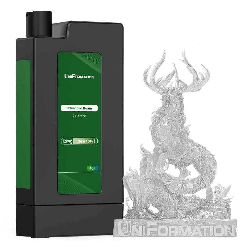 Cartouche de résine UniFormation avec pièce imprimée en coloris transparent