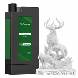 Cartouche de résine UniFormation avec pièce imprimée en coloris blanc