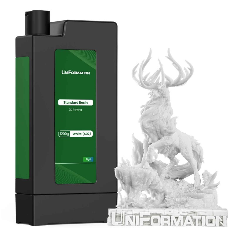 Cartouche de résine UniFormation avec pièce imprimée en coloris blanc