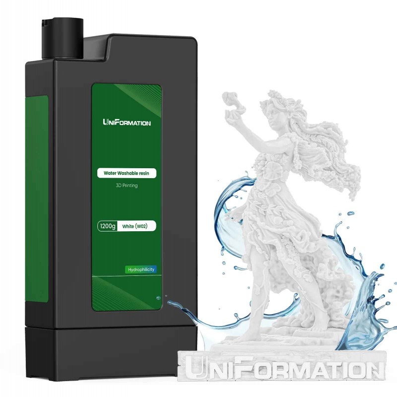 Cartouche de résine UniFormation lavable à l'eau en coloris blanc avec modèle imprimé