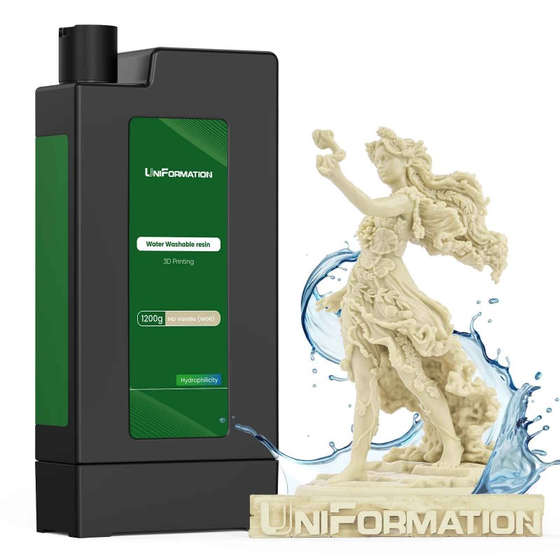 Cartouche de résine UniFormation lavable à l'eau en coloris vanille avec modèle imprimé