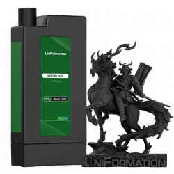 Cartouche de résine UniFormation équivalent ABS et modèle imprimé en coloris noir