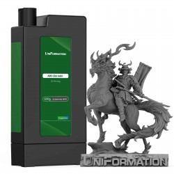 Cartouche de résine UniFormation équivalent ABS et modèle imprimé en coloris gris sombre