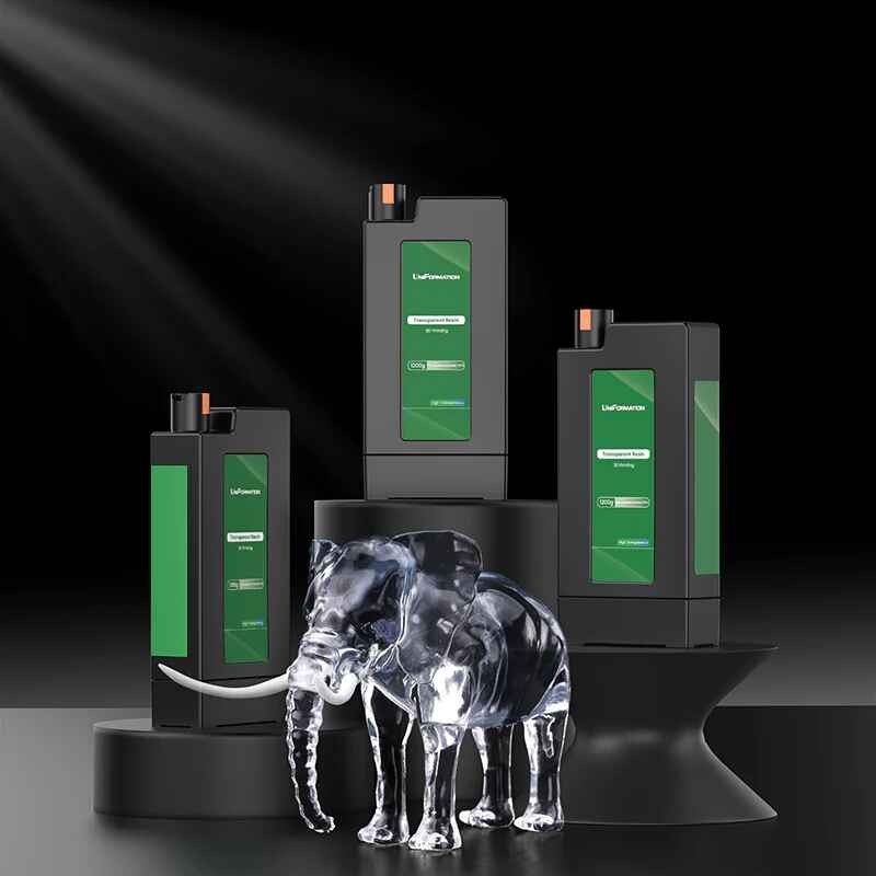 Cartouche de résine UniFormation avec pièce imprimée en coloris transparent T01