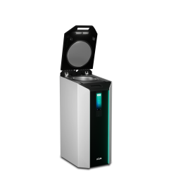 Machine de post traitement pour impressions 3D ASM VX1avec capot ouvert vue de trois quart