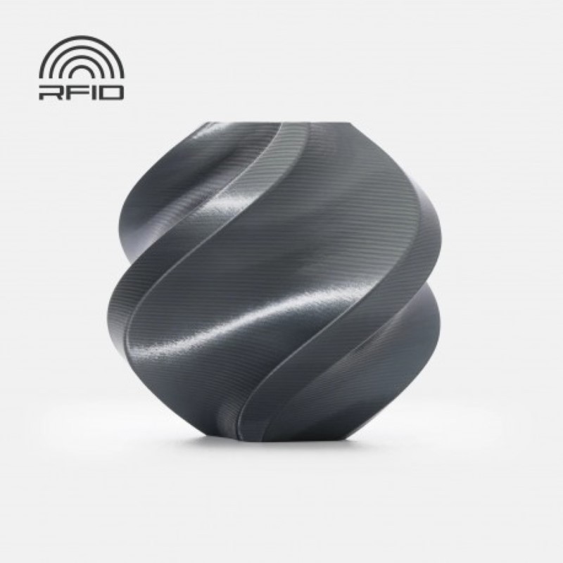 Objet crée avec du filament Gris titane Bambu Lab PLA Silk+ 1kg