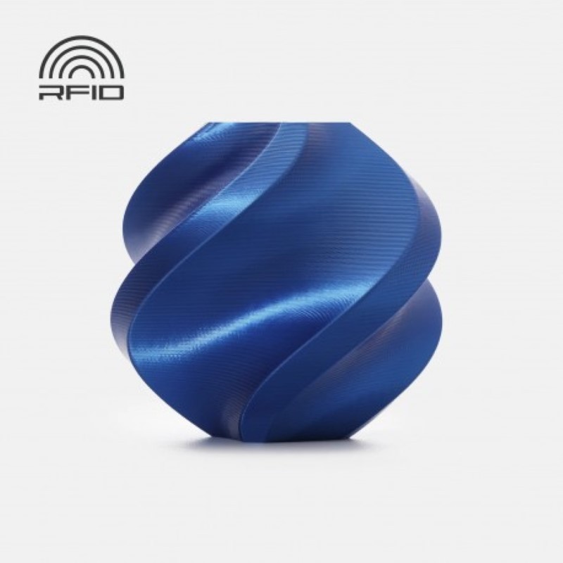 Objet crée avec du filament Bleu Bambu Lab PLA Silk+ 1kg