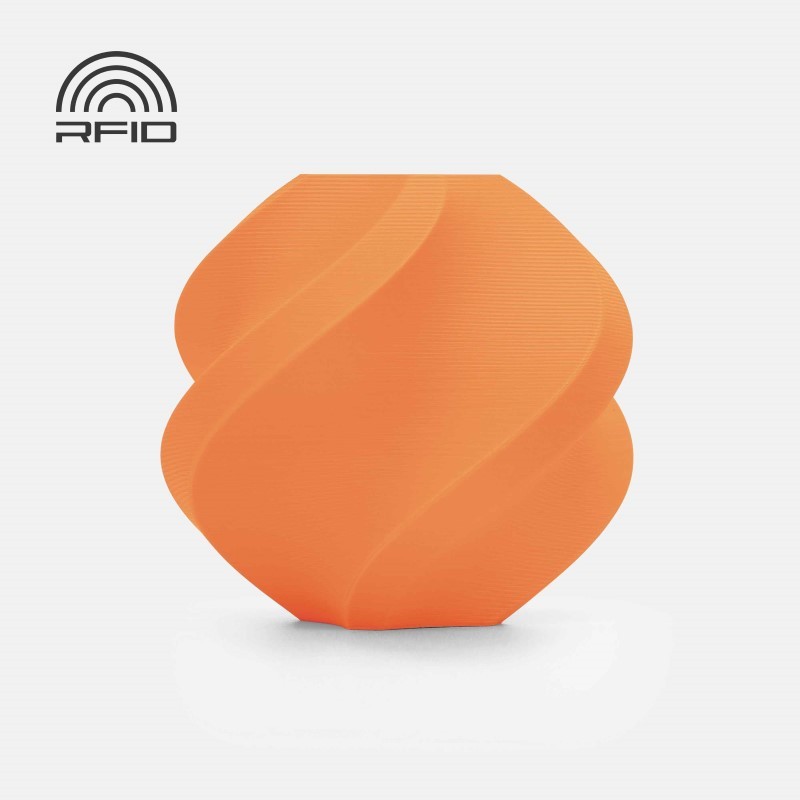 Objet crée avec du filament Orange Mandarine Bambu Lab PLA Matte 1kg