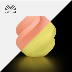 Objet crée avec du filament orange phosphorescent Bambu Lab PLA Glow 1kg