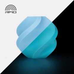 Objet crée avec du filament bleu phosphorescent Bambu Lab PLA Glow 1kg