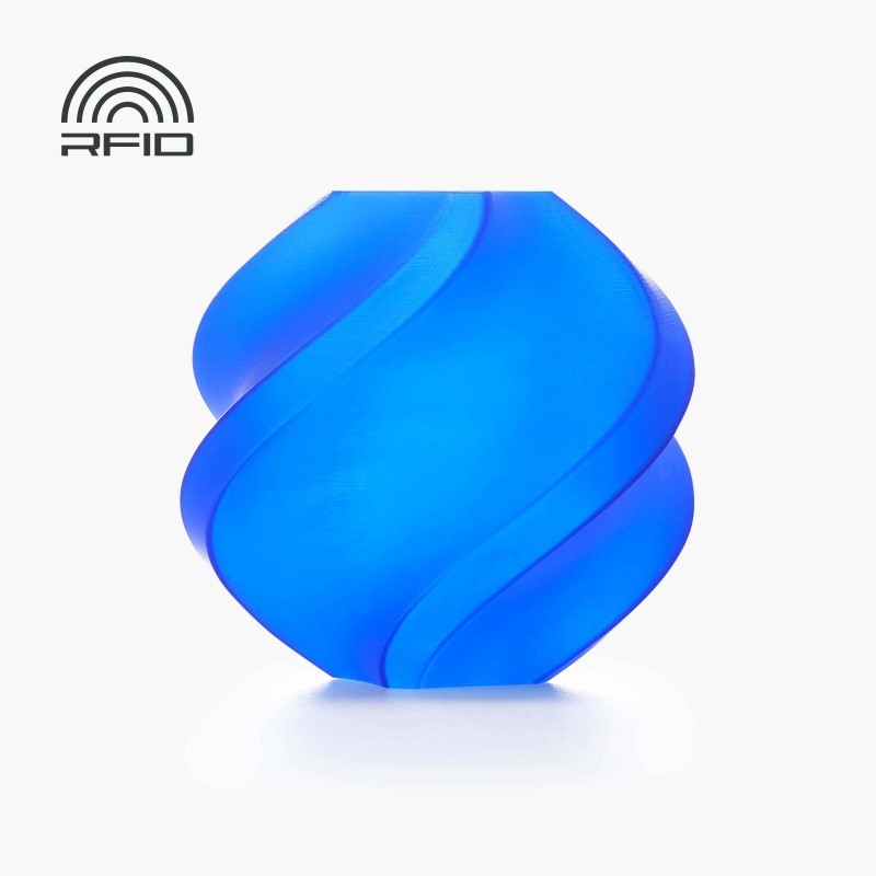 Objet crée avec du filament bleu Bambu Lab PLA Translucent 1kg