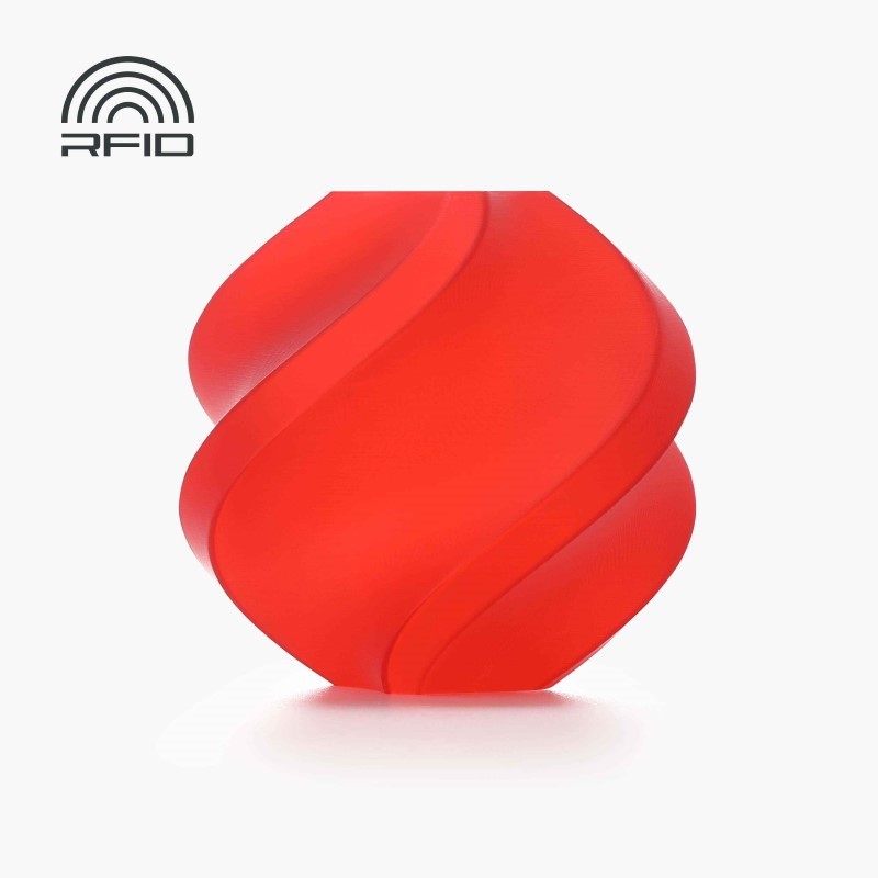 Objet crée avec du filament rouge Bambu Lab PLA Translucent 1kg