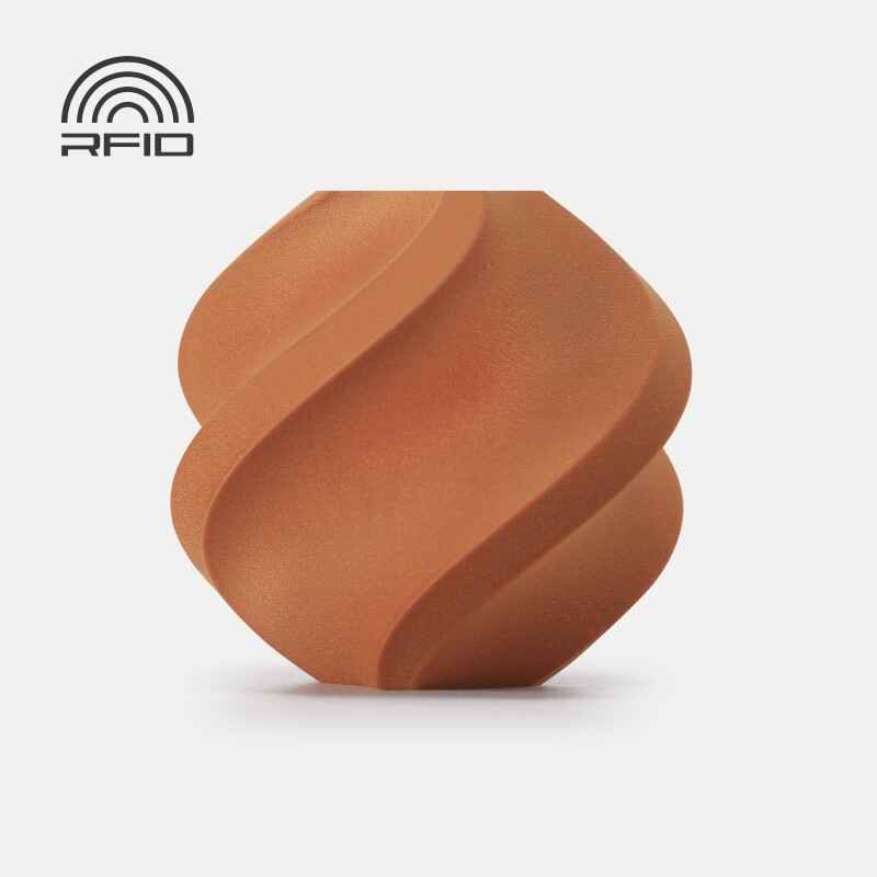 Objet crée avec du filament Brun Argile Bambu Lab PLA Wood 1kg