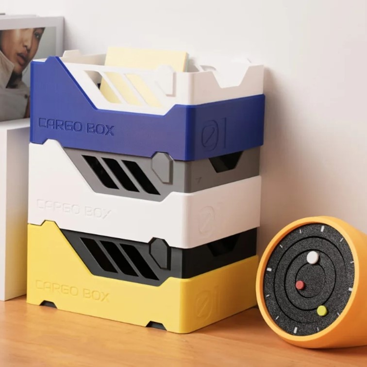boîtes empilable pour bureau fait avec le filament PETG Basic Bambu Lab