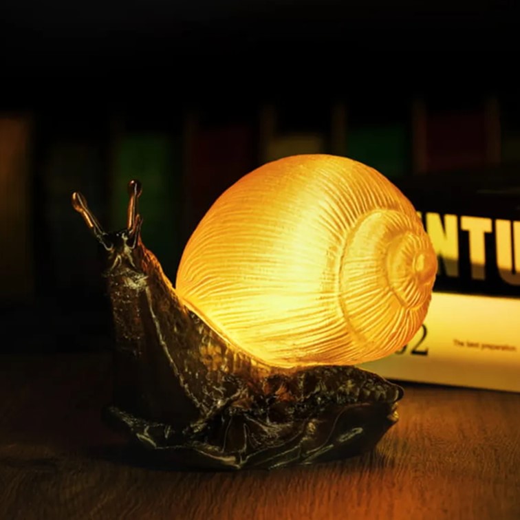 escargot avec la coquille éclairée fait avec le filament PETG Translucent