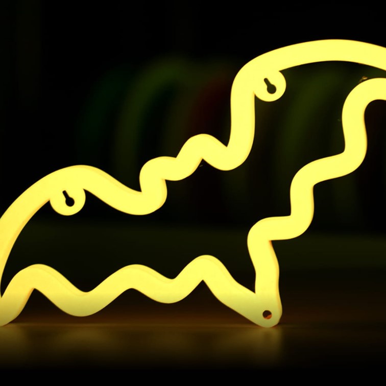 Néon signe batman fait avec les filaments PLA Glow Bambu Lab