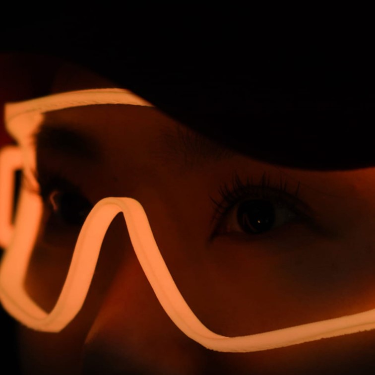 Lunette pour faire du vélo fait avec les filaments PLA Glow Bambu Lab