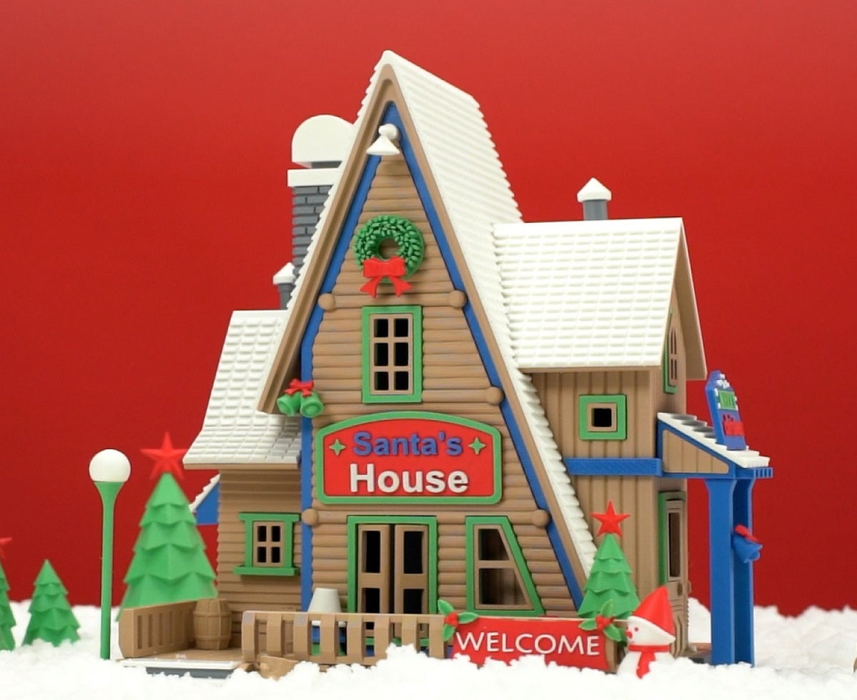 Maison du père noel fait avec les filaments PLA Matte BambuLab
