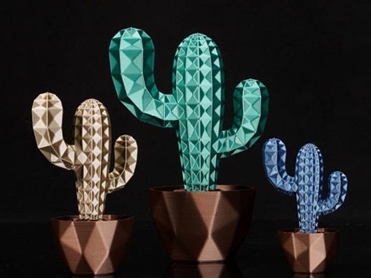 cactus fait avec les filaments PLA Metal Bambu Lab