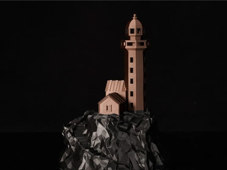 Phare fait avec les filaments PLA Metal Bambu Lab