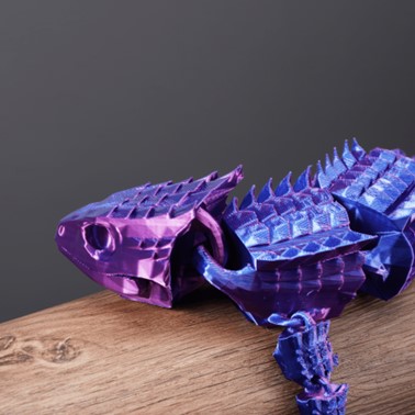 Caméléon fait avec filaments PLA Silk Bambu Lab
