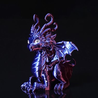 Dragon fait avec filaments PLA Silk Bambu Lab