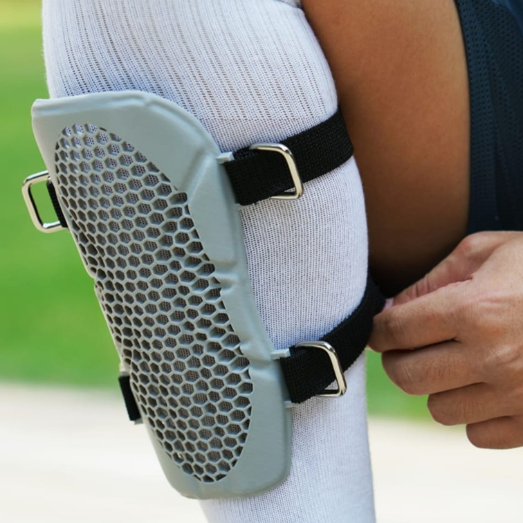 protège tibia fait avec les filaments PLA Tough+ Bambu Lab