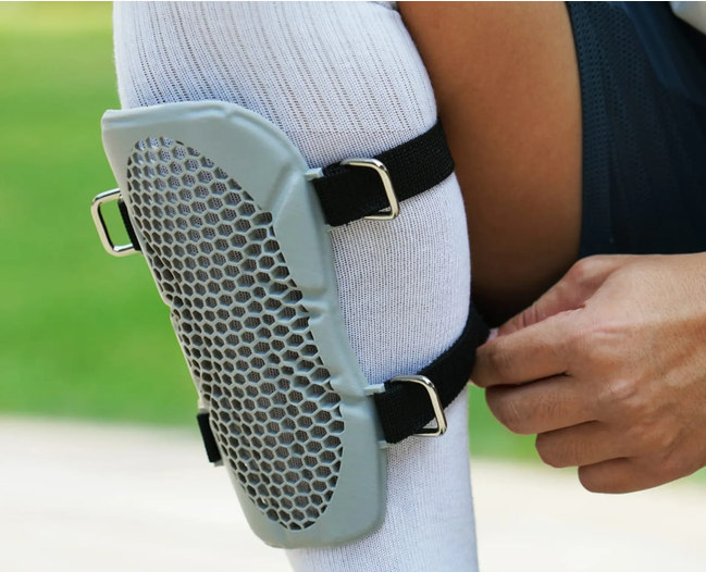 protège tibia fait avec les filaments PLA Tough+ Bambu Lab