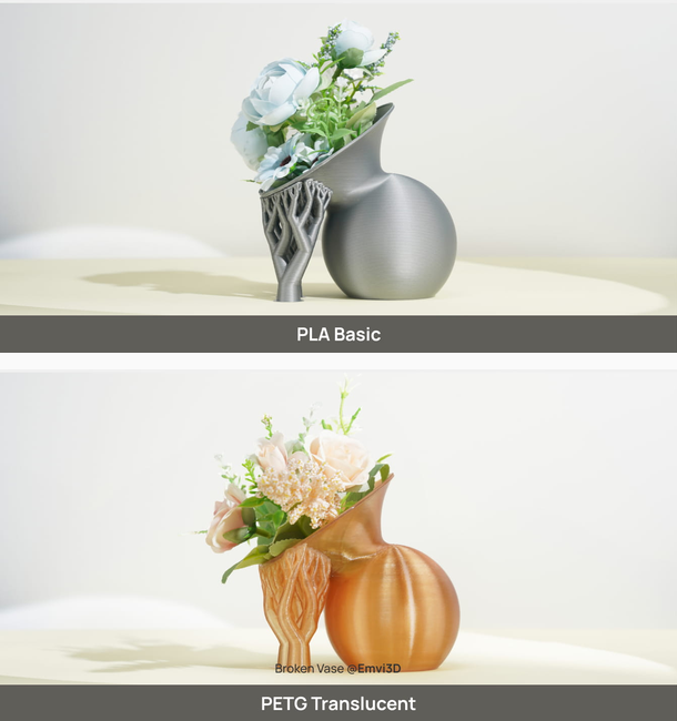 Support pour faire des pots de fleur avec des filaments PLA et PETG Bambu Lab