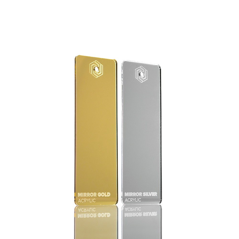 Panneaux acryliques FLUX en 2 coloris : or et argent