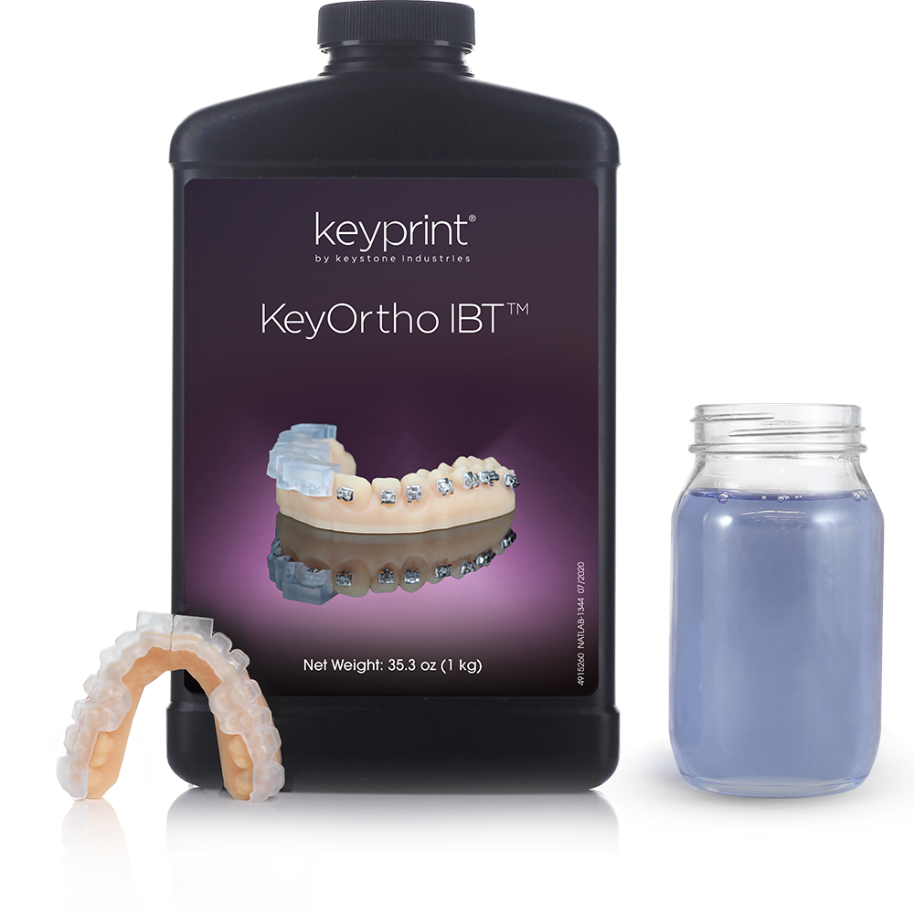 Bouteille de Keystone Ortho IBT avec exemple d'impression