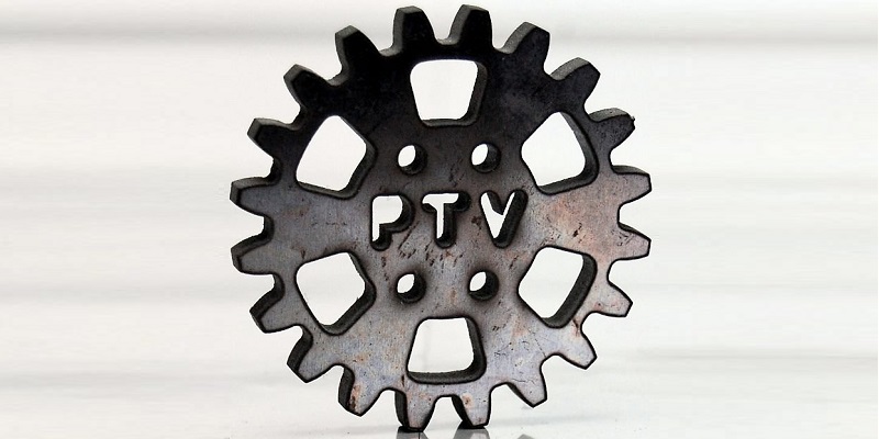 Découpe d'une roue à engrenages par waterjet PTV