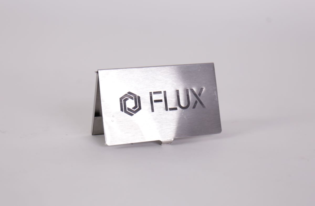 Exemple de gravure laser sur inox par FLUX ADOR