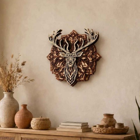 Décoration en bois découpée avec Flux HEXA RF