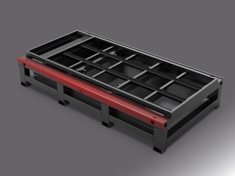 lit de la machine de decoupe laser 3015S de HG Tech 