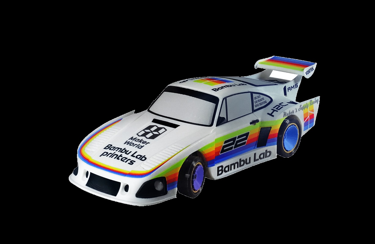 figurine voiture imprimée en 3D avec la H2C de Bambu Lab