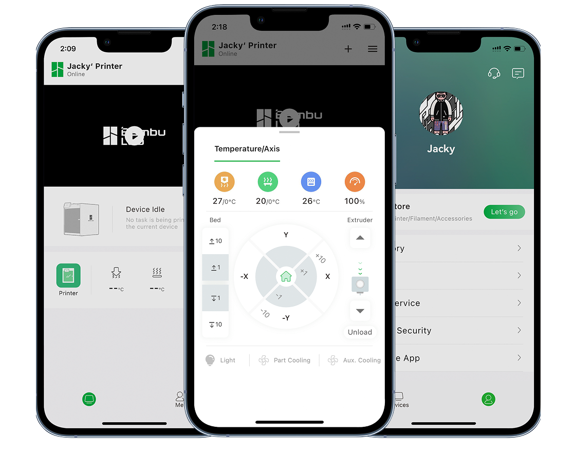 capture d'écran du logicel Bambu Handy pour H2D Laser Full Combo de Bambu Lab capture d'écran du logicel Bambu Handy pour H2D Laser Full Combo de Bambu Lab