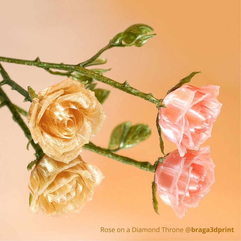 bouquet de roses imprimés en 3D avec Bambu Lab bouquet de roses imprimés en 3D avec Bambu Lab