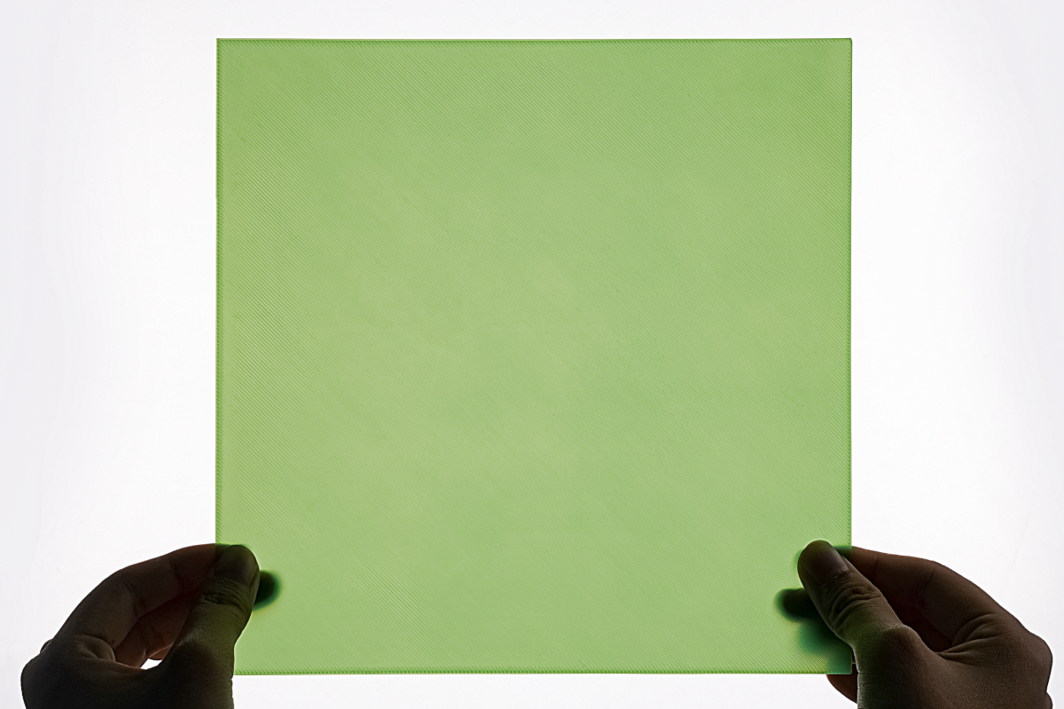 Resultat d'une premiere couche sans defaut grace au capteur de la P1P de Bambu Lab