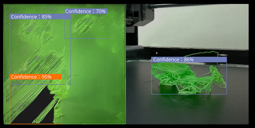 système de vision intelligente qui detecte les pertes de filaments de la X1E