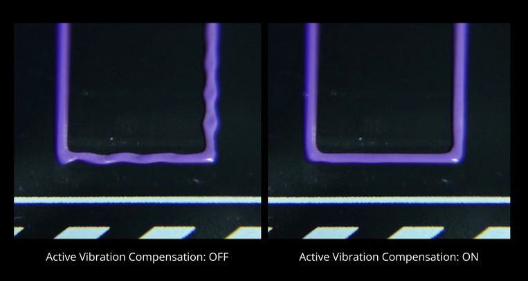 difference d'impression avec le mode de compensation des vibrations de la X1E