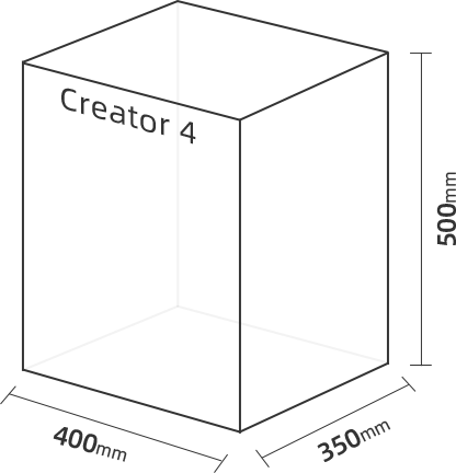 Flashforge Creator 4 lors d'une impression miroir