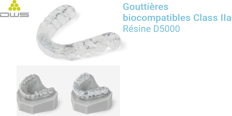 DWS XFAB 2500PD impression gouttière biocompatible